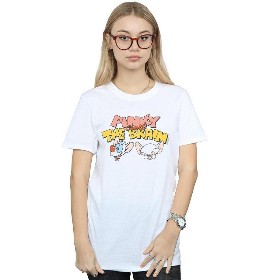 Animaniacs Pinky and The Brain Grafik Print T-Shirt  