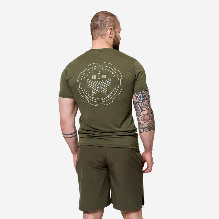 DOMYOS  T-Shirt  Crosstraining Atmungsaktiv Slim Polyester Viskose 