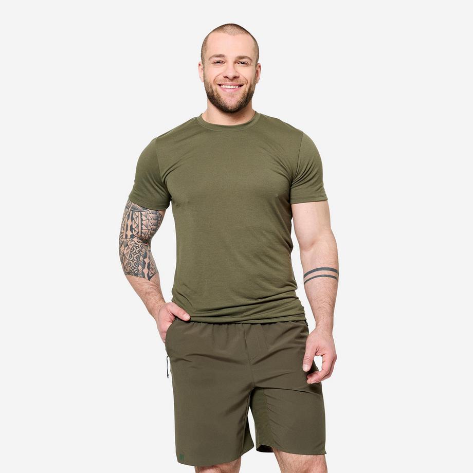 T-Shirt  Crosstraining Atmungsaktiv Slim Polyester Viskose