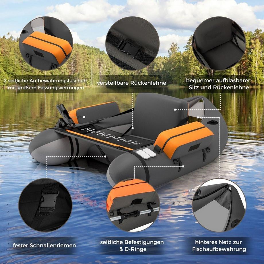 Northix  Sedile galleggiante da pesca gonfiabile 