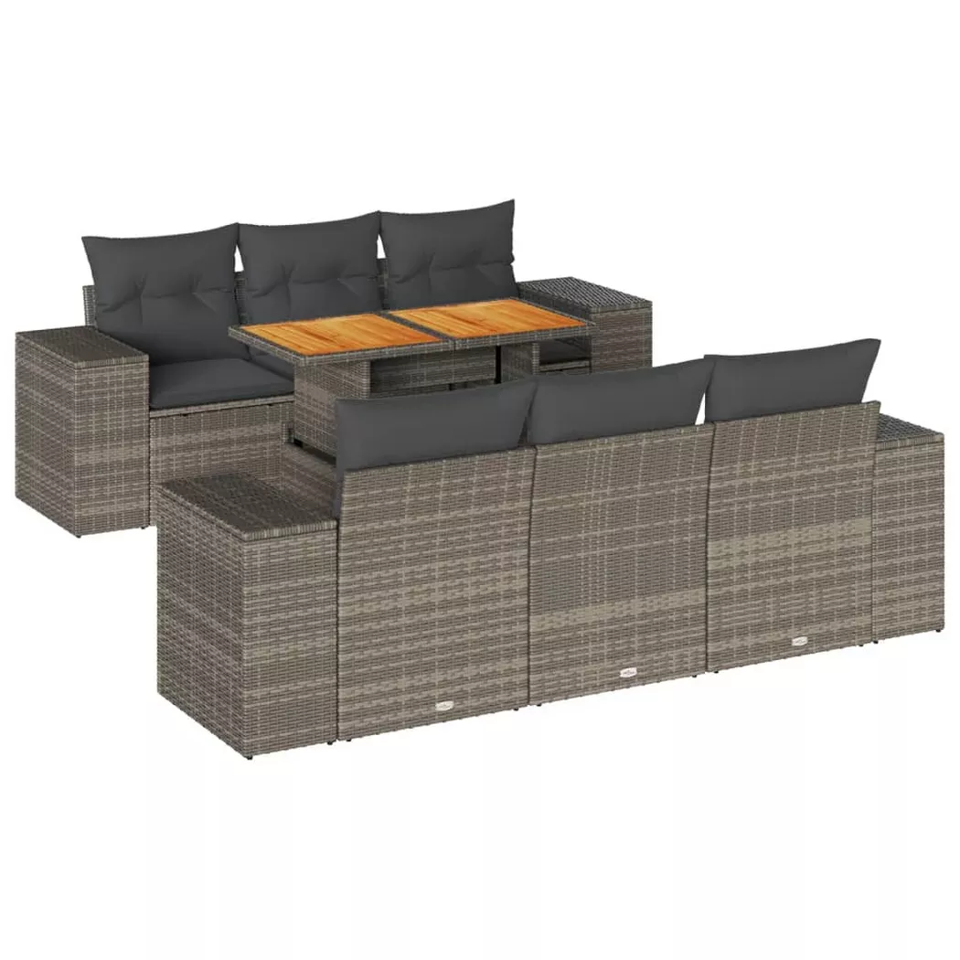 VidaXL - Garten sofagarnitur poly-rattan, One Size, Grau
