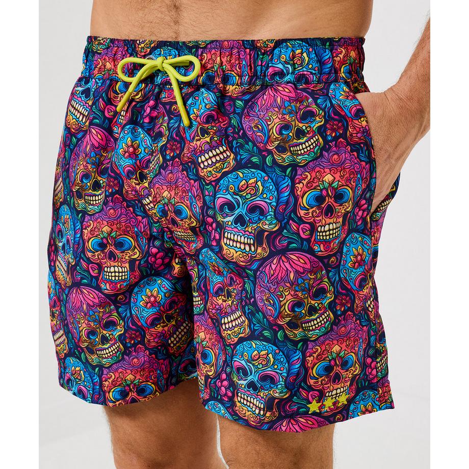 Joe Browns Costume da Bagno Motivo Teschio Neon  