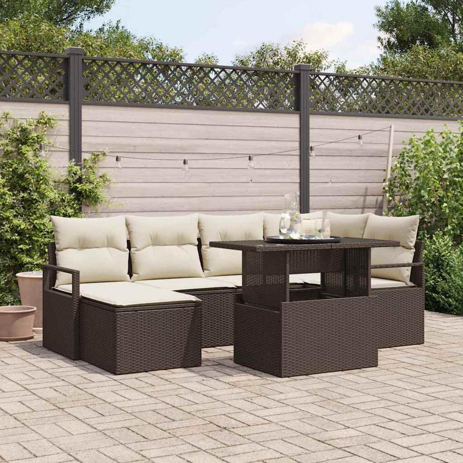 VidaXL Ensemble de canapé de jardin poly rattan  