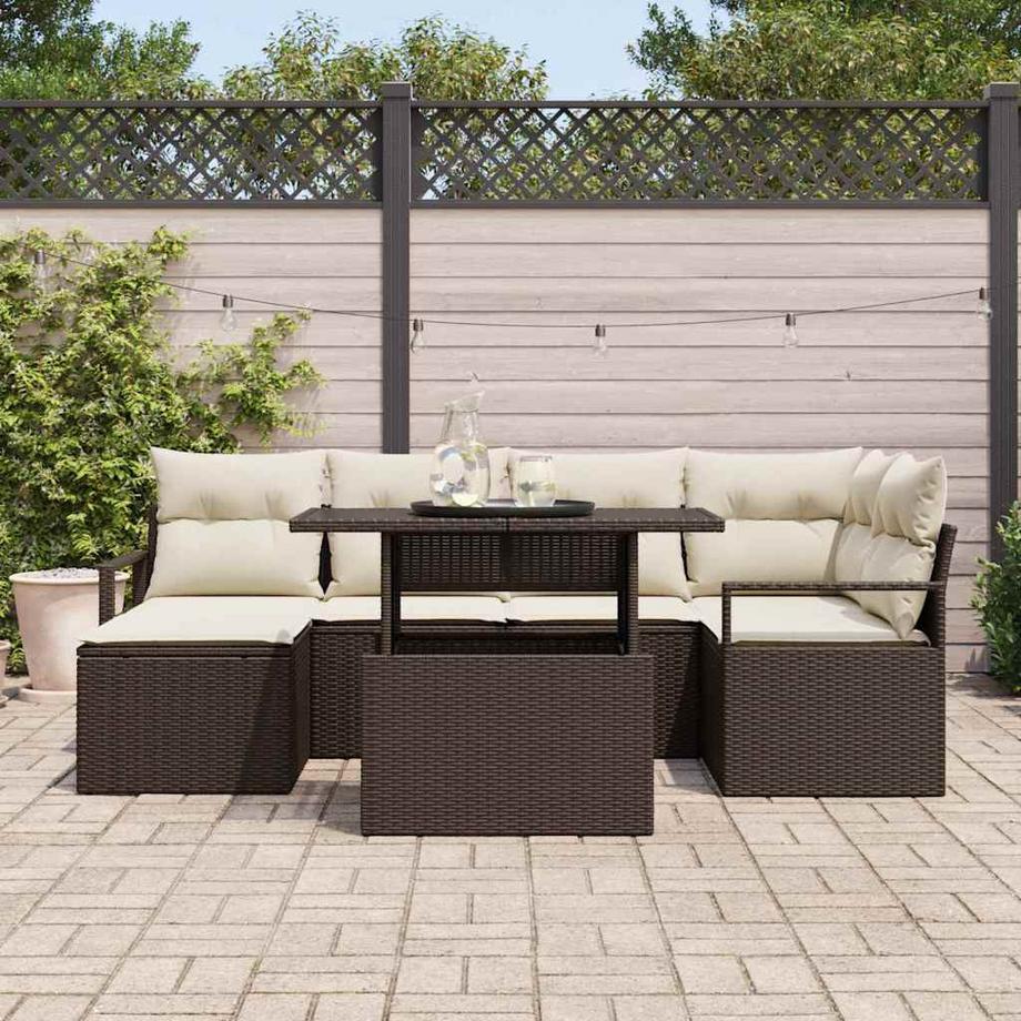 VidaXL Ensemble de canapé de jardin poly rattan  