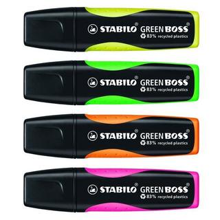 STABILO STABILO Textmarker GREEN BOSS 2-5mm 6070/04 4-farbig ass.  