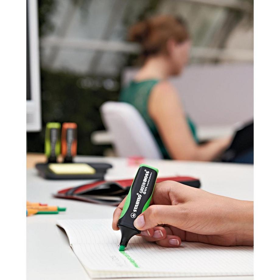 STABILO STABILO Green Boss evidenziatore 4 pz Punta smussata Verde, Arancione, Rosa, Giallo  
