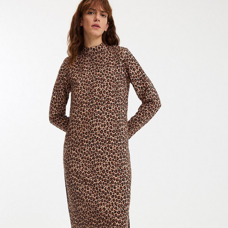 La Redoute Collections Langes Animal Print Gerades Kleid  