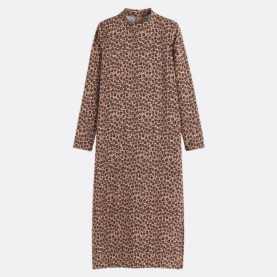 La Redoute Collections Langes Animal Print Gerades Kleid  