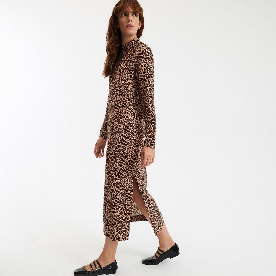 La Redoute Collections Langes Animal Print Gerades Kleid  