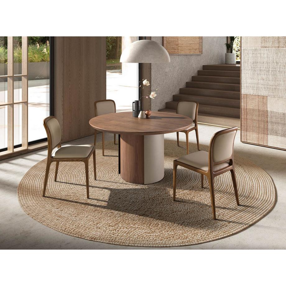 ANGEL CERDA Chaise en simili-cuir crème  