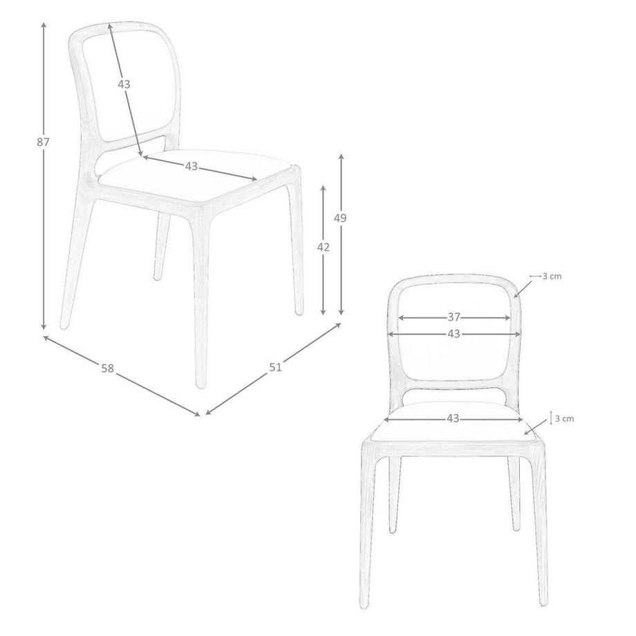 ANGEL CERDA Chaise en simili-cuir crème  