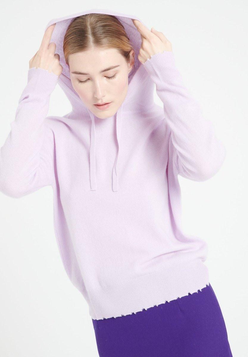 Studio Cashmere8  MIA 16 Hoodie mit ziselierten Abschlüssen - 100% Kaschmir 