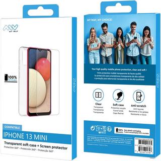 MYWAY  Coque souple + Verre trempé pour iPhone 13 mini 