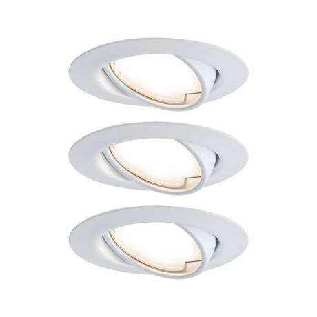 Paulmann LED Einbauleuchte Base Coin Basisset schwenkbar rund 90mm 20° Coin 3x5W 3x350lm 230V 3000K  