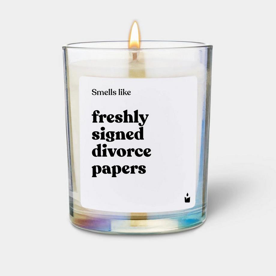 CandleHand Duftkerze Woody Smells like freshly signed divorce papers  