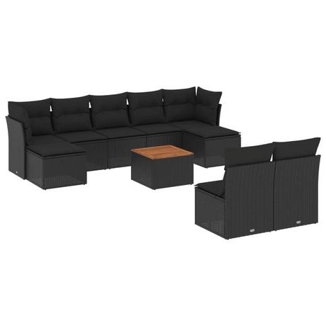 VidaXL set divano da giardino Polirattan  