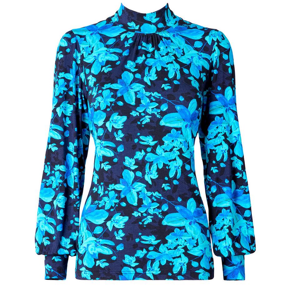 Joe Browns Haut en Jersey Fleuri Col Montant  