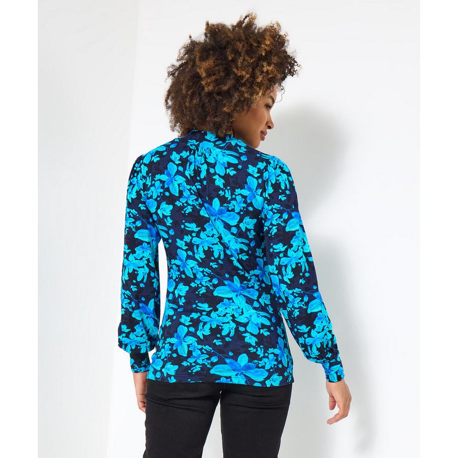 Joe Browns Haut en Jersey Fleuri Col Montant  