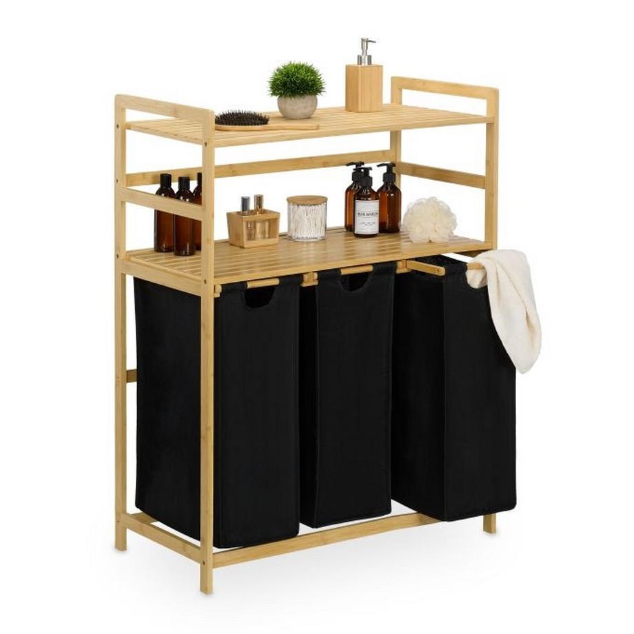 Northix Wäschekorbständer mit 2 Ablagen  