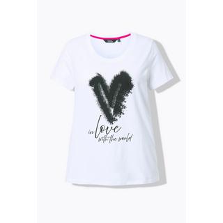 Ulla Popken  T-shirt, cuore, Classic, girocollo, mezza manica 