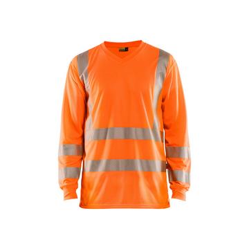 t-hirt langarm und v-auchnitt mit hoher ichtbarkeit und uv-chutz