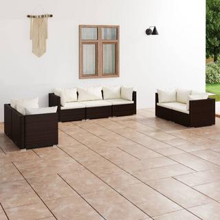 VidaXL set salotto da giardino Polirattan  