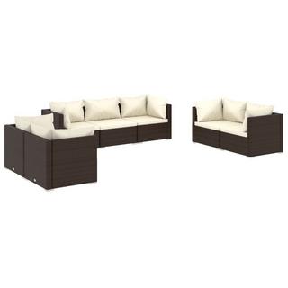 VidaXL set salotto da giardino Polirattan  