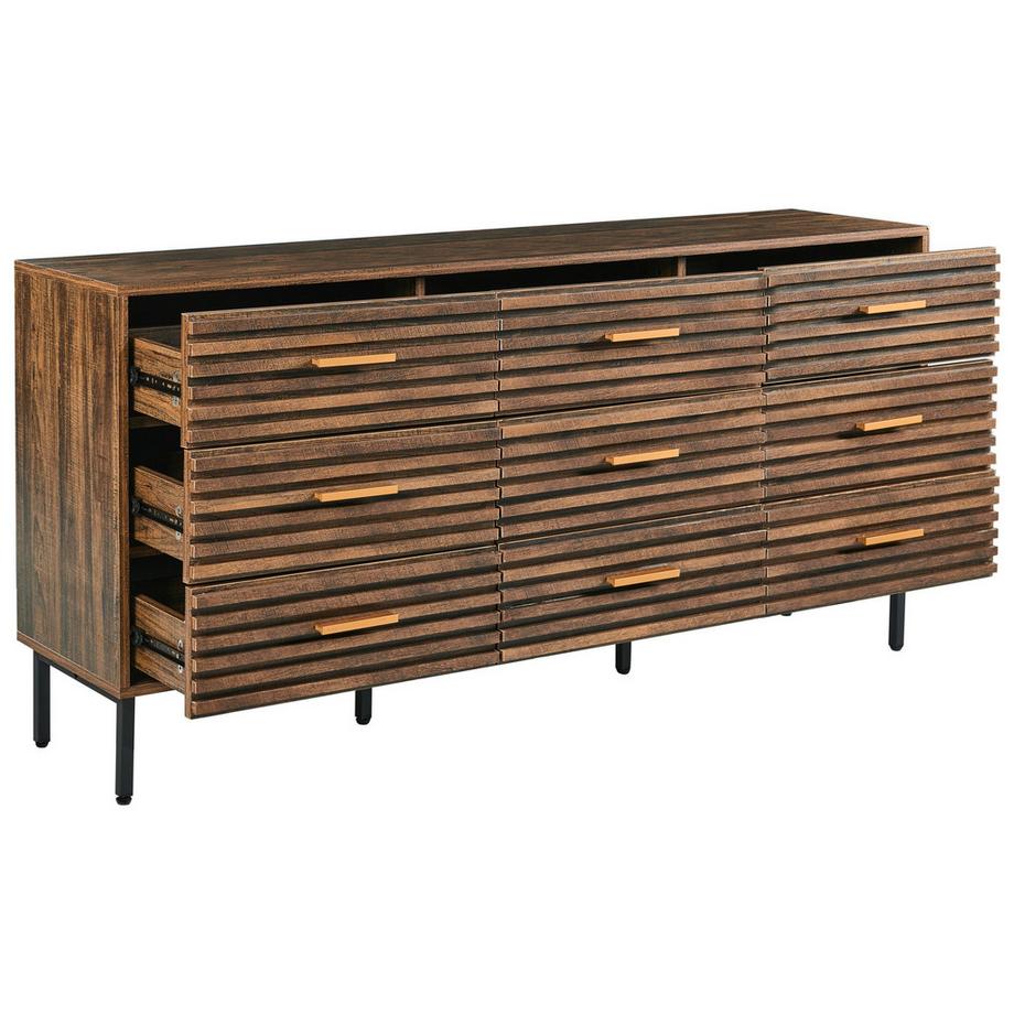 Beliani Commode à 9 tiroirs en MDF Moderne KEITH  