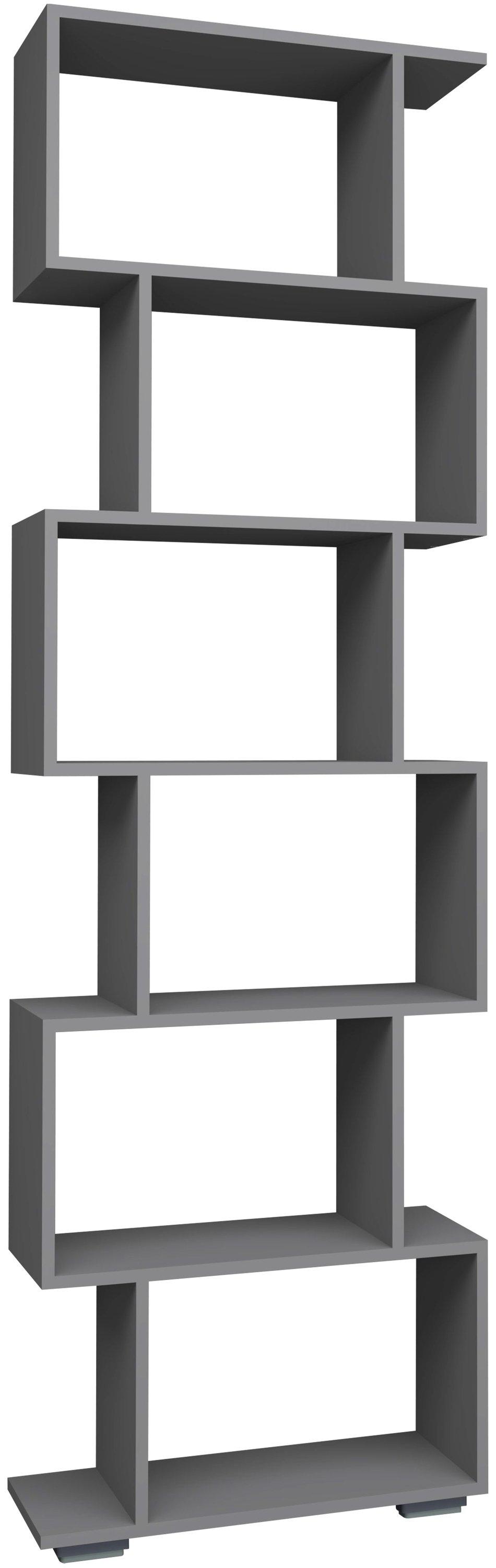 VCM Holz Raumteiler Stand Regal Bücherregal Deko Bücher 6 Fächer Standregal Palusa L  