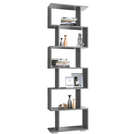 VCM Holz Raumteiler Stand Regal Bücherregal Deko Bücher 6 Fächer Standregal Palusa L  