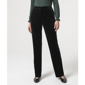 Pantalon taille élastiquée, confort velours.