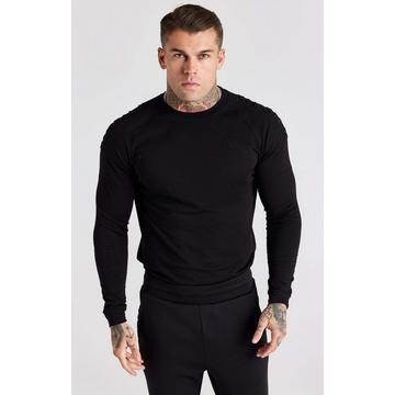 Langarmshirts Black Panel Muscle Fit T-Shirt
