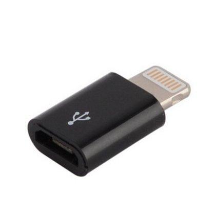 eStore  Micro-USB zu Lightning Adapter - Schwarz 