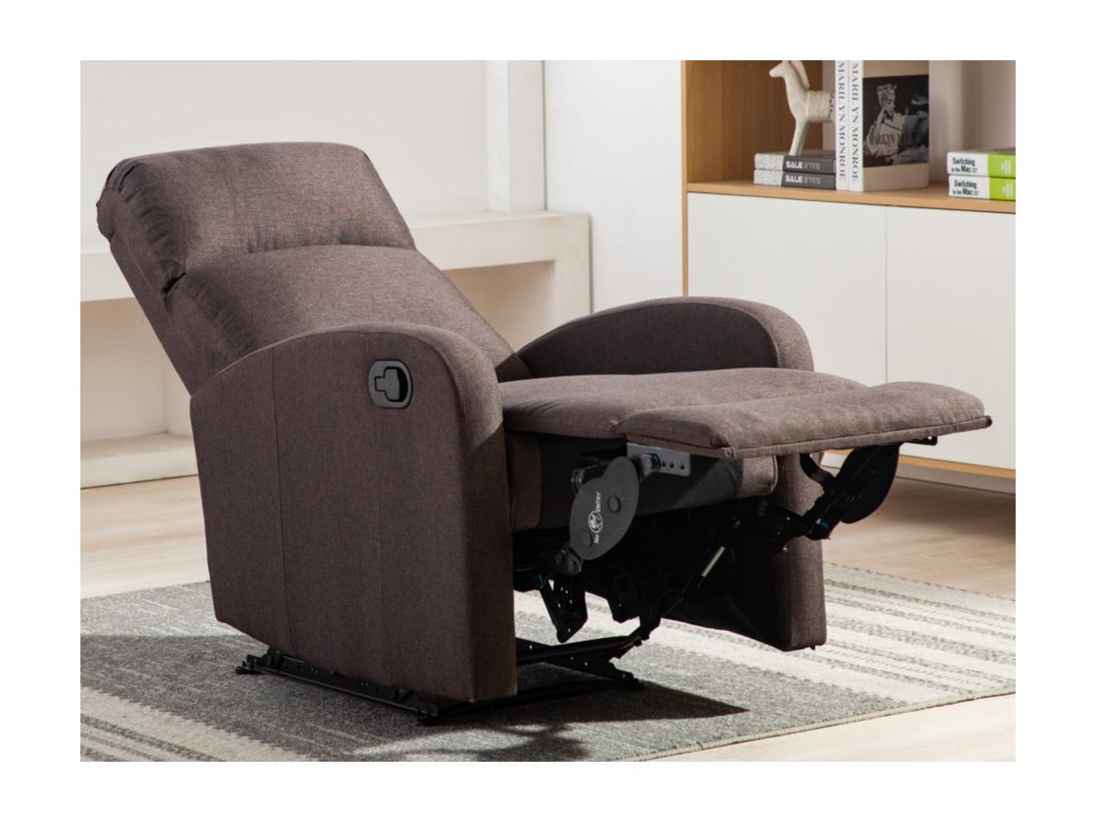 Vente-unique Fauteuil relax en tissu ISAO  