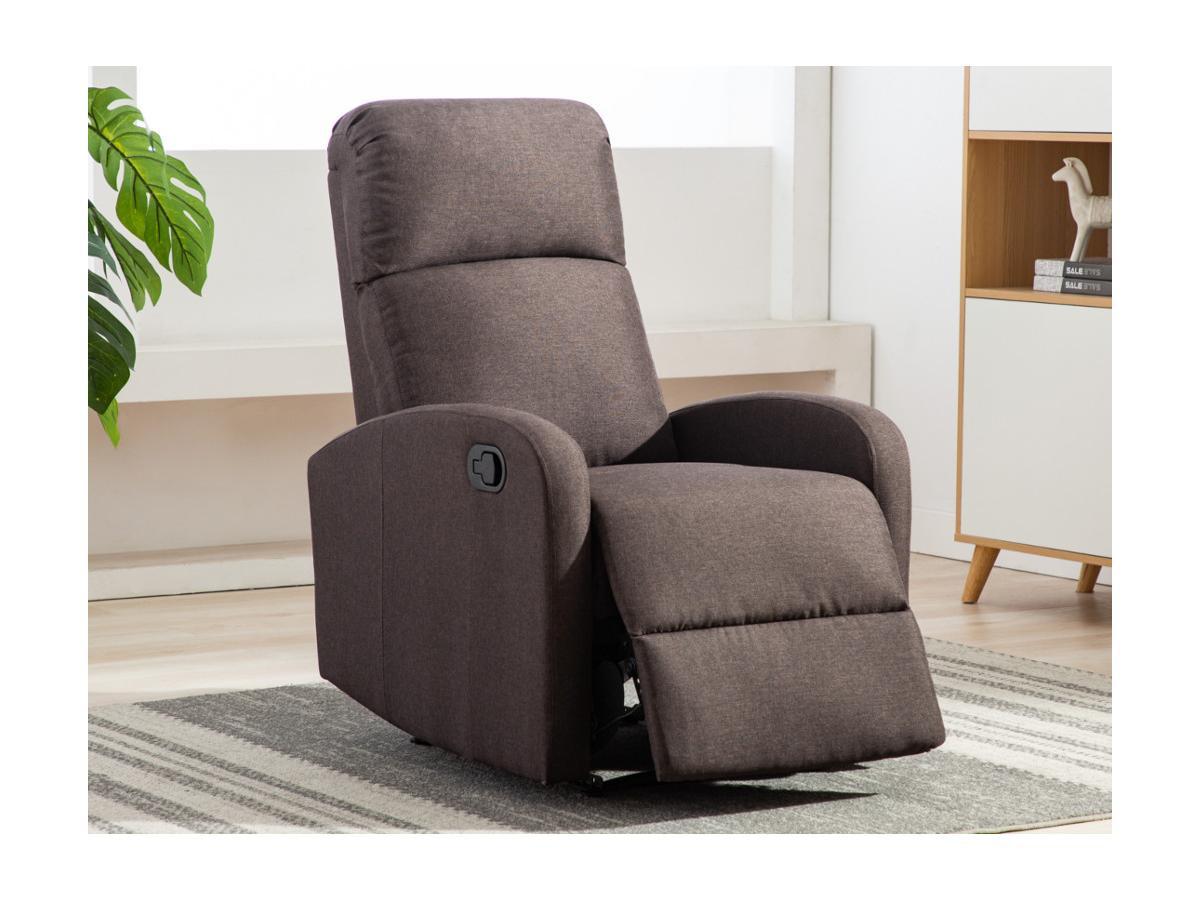 Vente-unique Fauteuil relax en tissu ISAO  