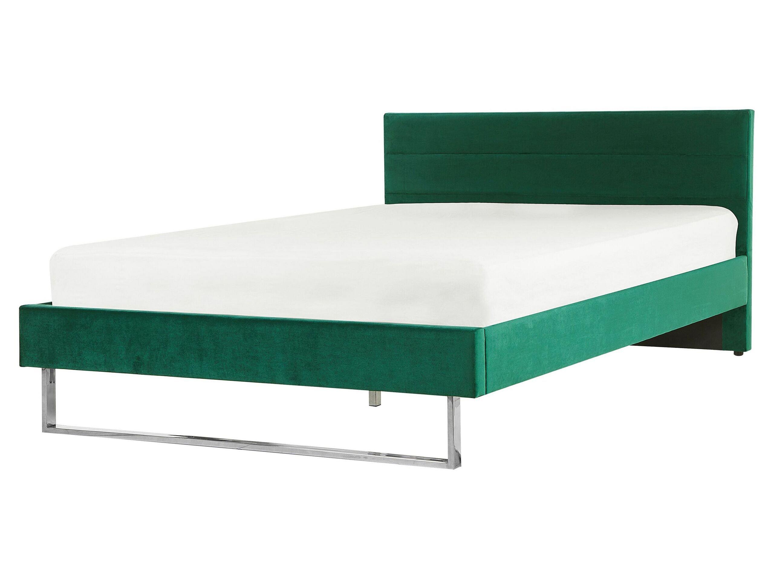 Beliani Letto con rete a doghe en Velluto Moderno BELLOU  