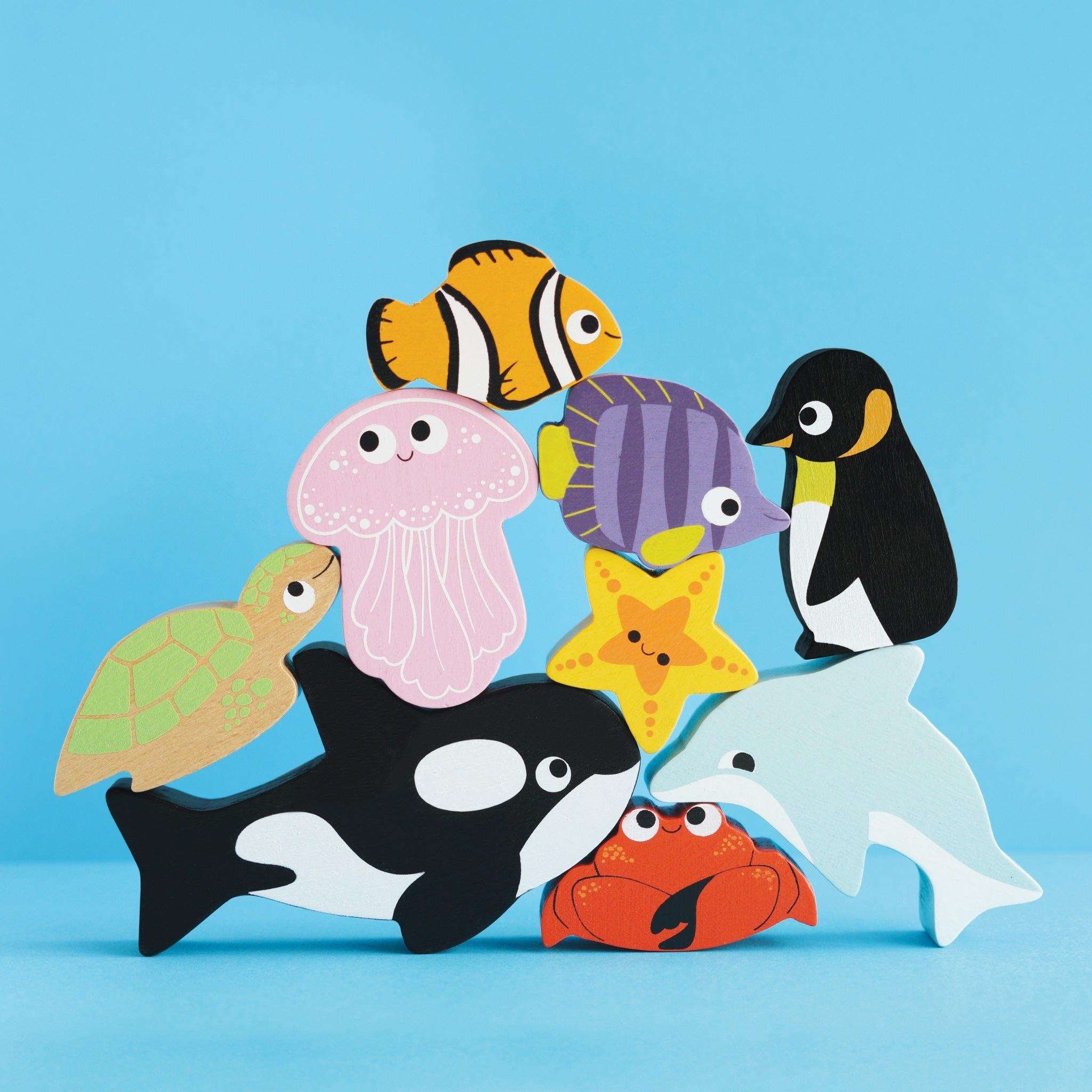 Le Toy Van  Le Toy Van Ocean Wooden Animals Stacking Toy 