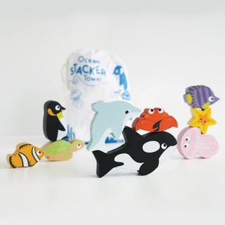 Le Toy Van  Le Toy Van Ocean Wooden Animals Stacking Toy 