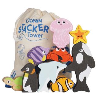 Le Toy Van  Le Toy Van Ocean Wooden Animals Stacking Toy 