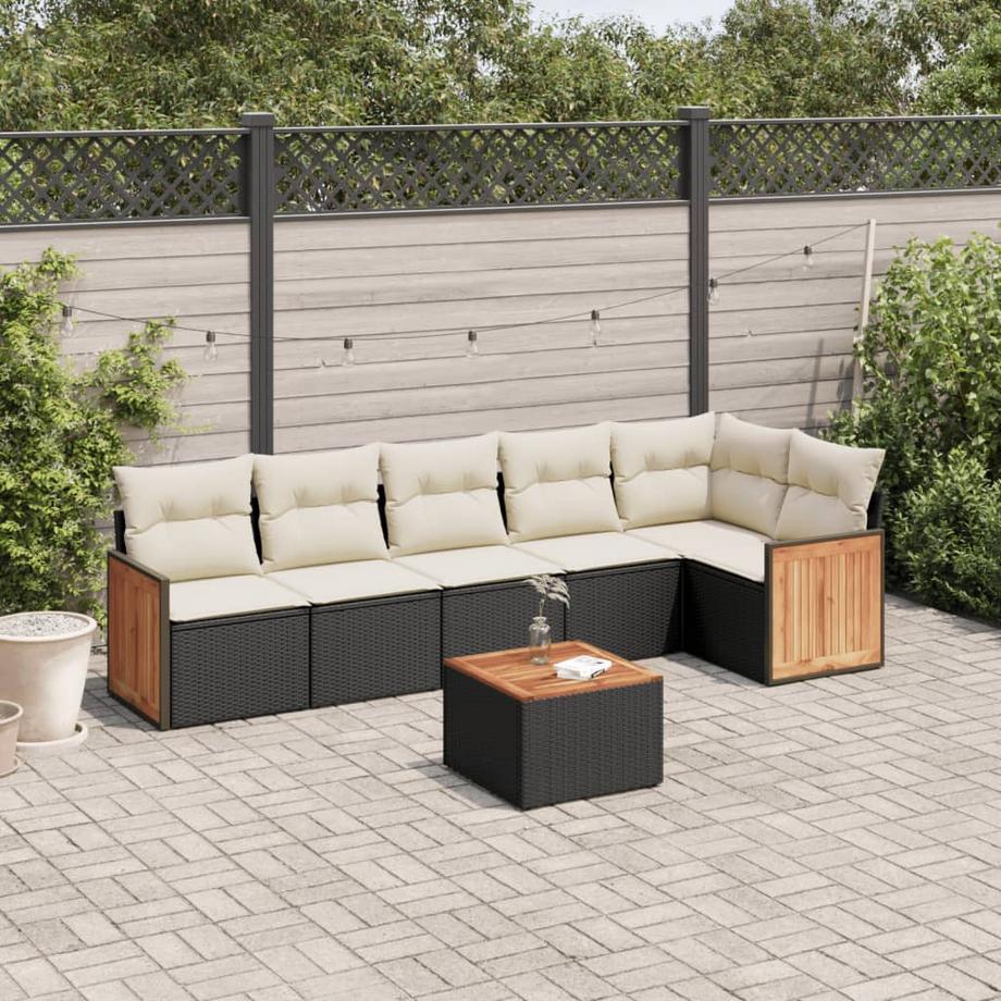VidaXL Ensemble de canapés de jardin rotin synthétique  
