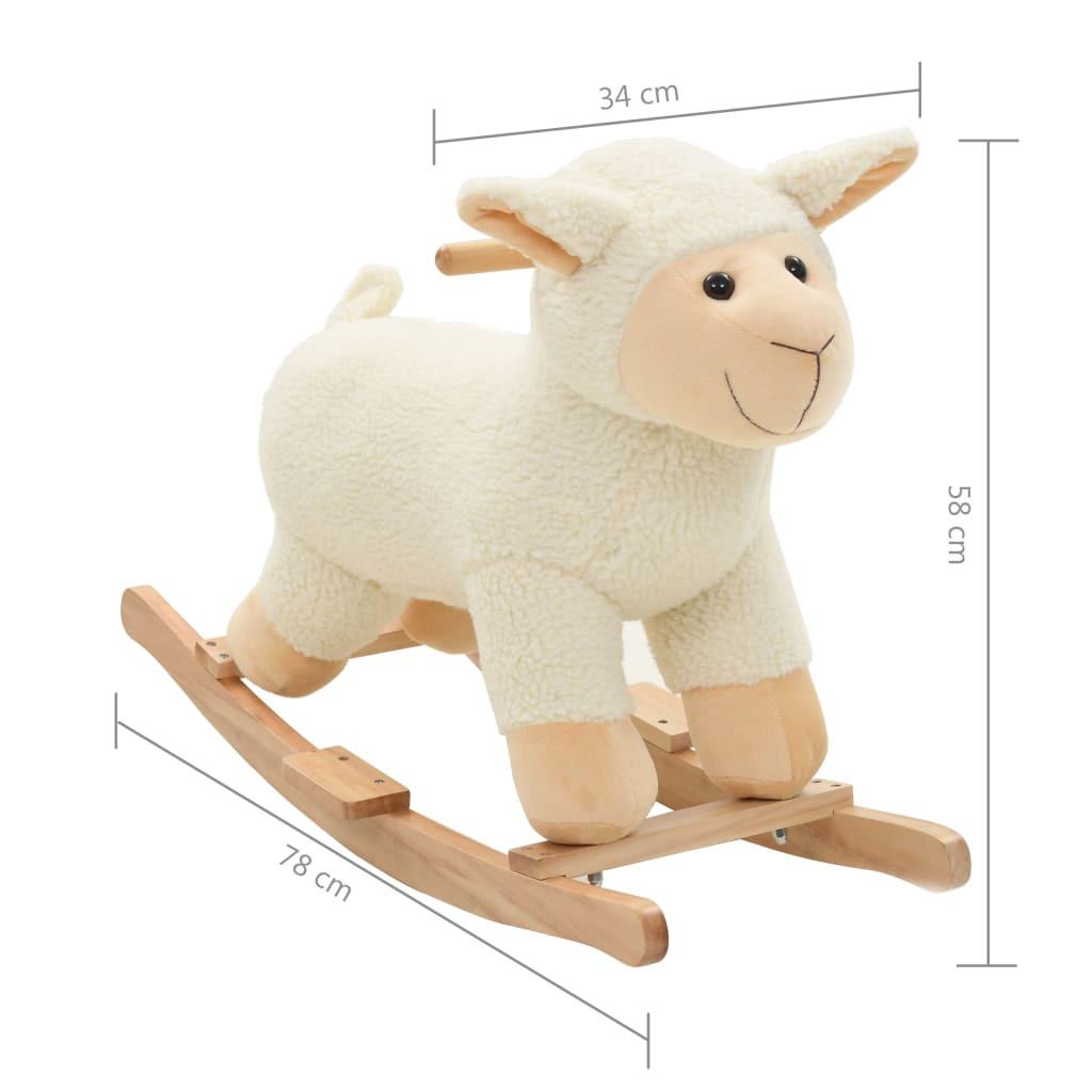 VidaXL  Mouton à bascule peluche 