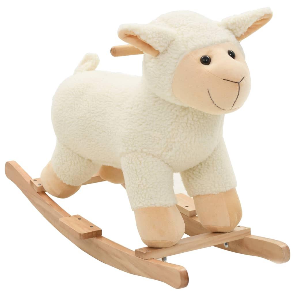 VidaXL  Mouton à bascule peluche 