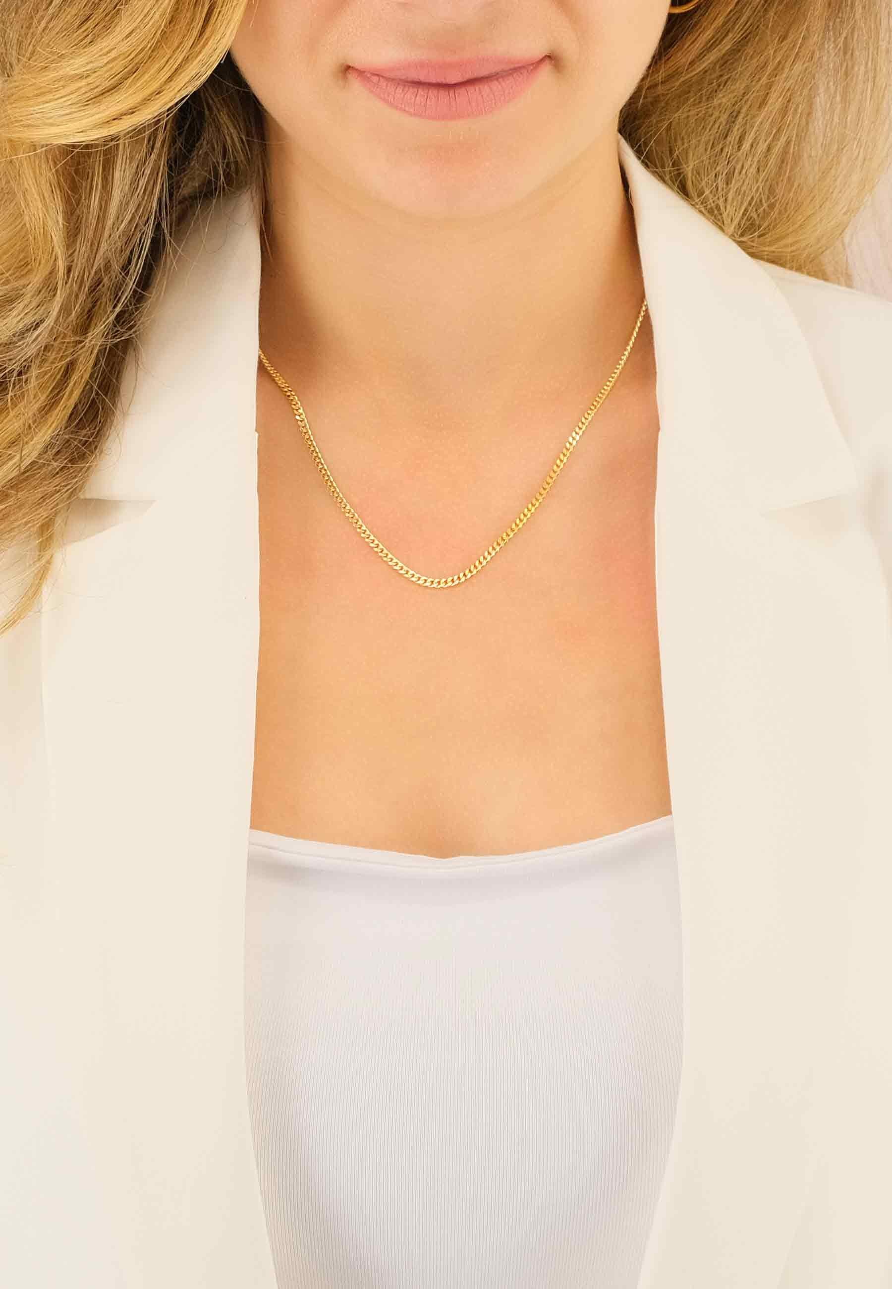 MUAU Schmuck  Collier Panzer Gelbgold 750, 2.6mm, 55cm 