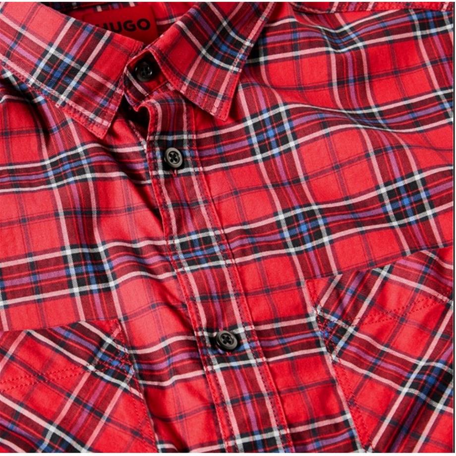 HUGO  Chemise Motiftyle Motif Écossais 