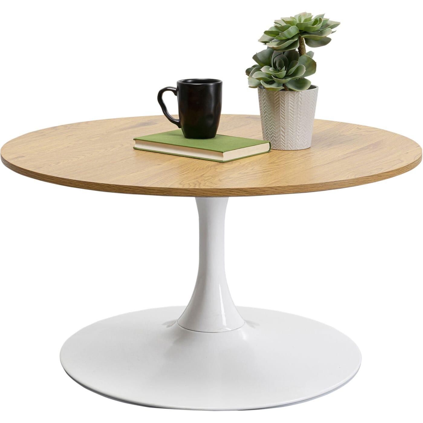 KARE Design Table basse Schickeria chêne blanc vers 80  