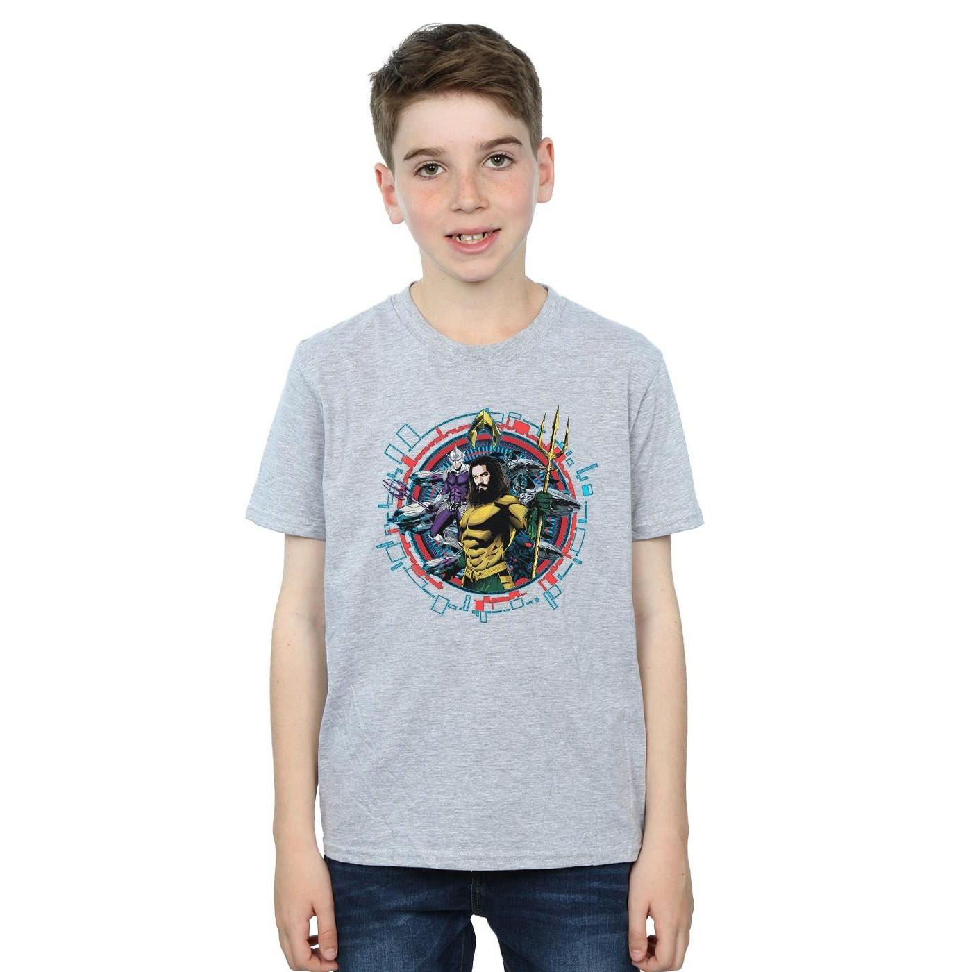 DC COMICS  Tshirt AQUAMAN CIRCULAR CREST 