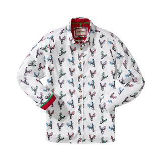 Joe Browns Hemd Hirsch und Christbaumkugel Motiv  