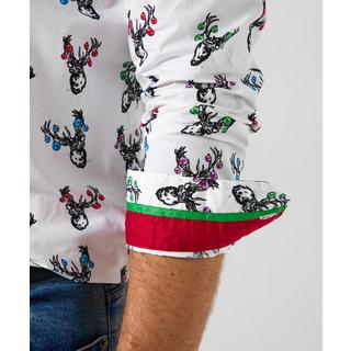 Joe Browns Hemd Hirsch und Christbaumkugel Motiv  