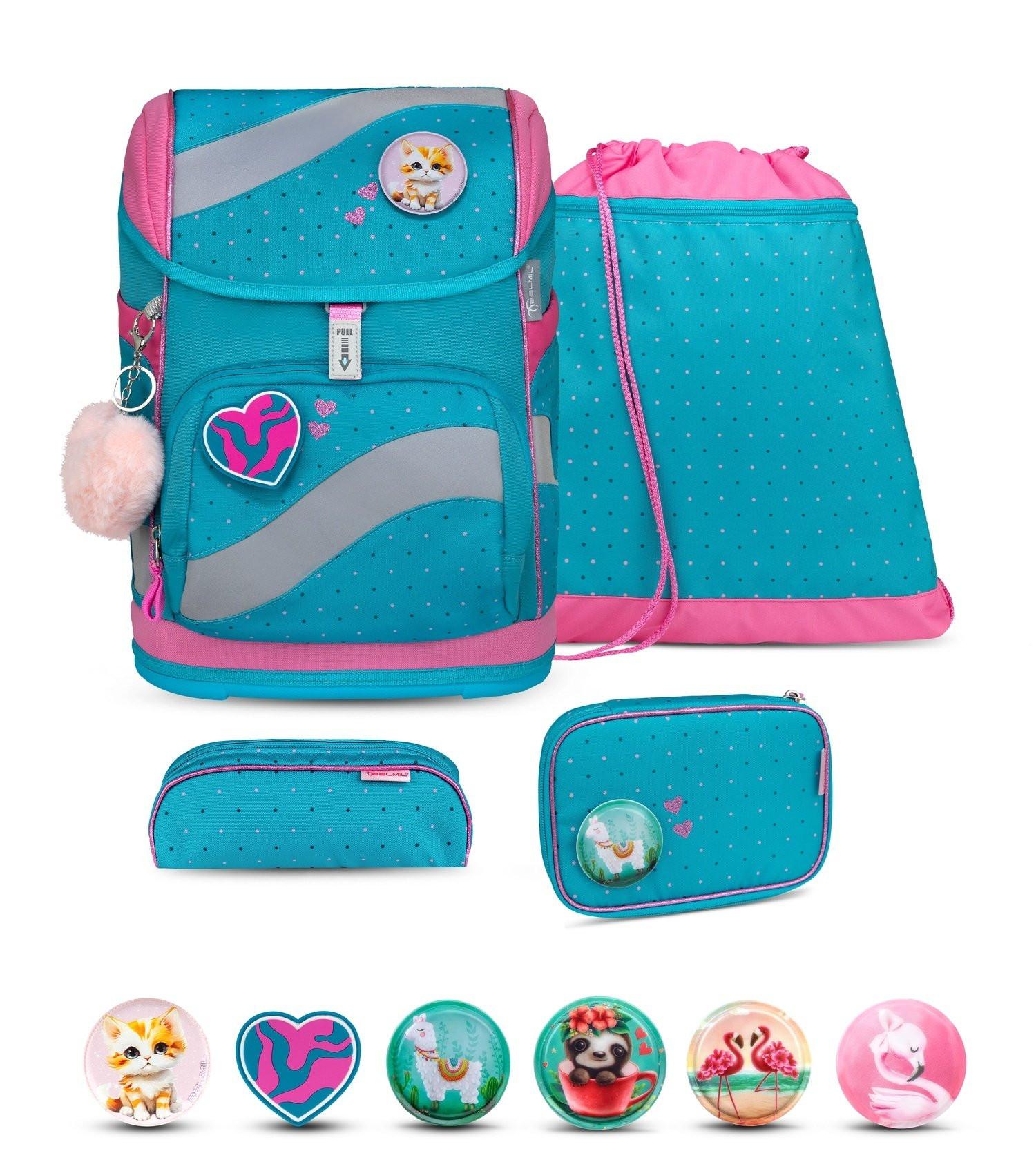 Belmil  SMARTY Schulrucksack-Set Hearts and Dots 