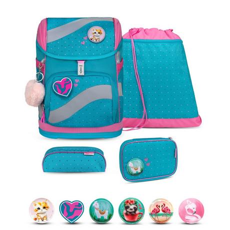 Belmil  SMARTY Schulrucksack-Set Hearts and Dots 